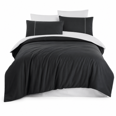 %100 PAMUK SATEN DOUBLE FACE NEVRESİM TAKIMI - BROWN