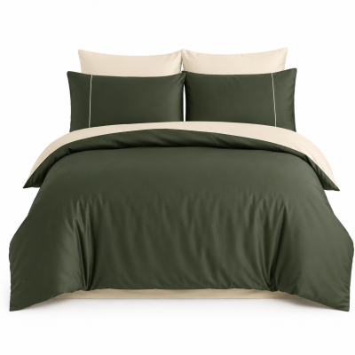 %100 PAMUK SATEN DOUBLE FACE NEVRESİM TAKIMI - GREEN