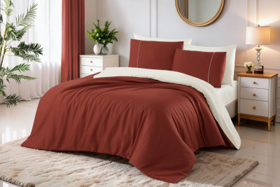 %100 PAMUK SATEN DOUBLE FACE NEVRESİM TAKIMI - TILE